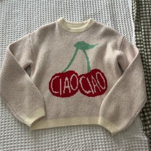 a new day Pink Cherry Design Sweater